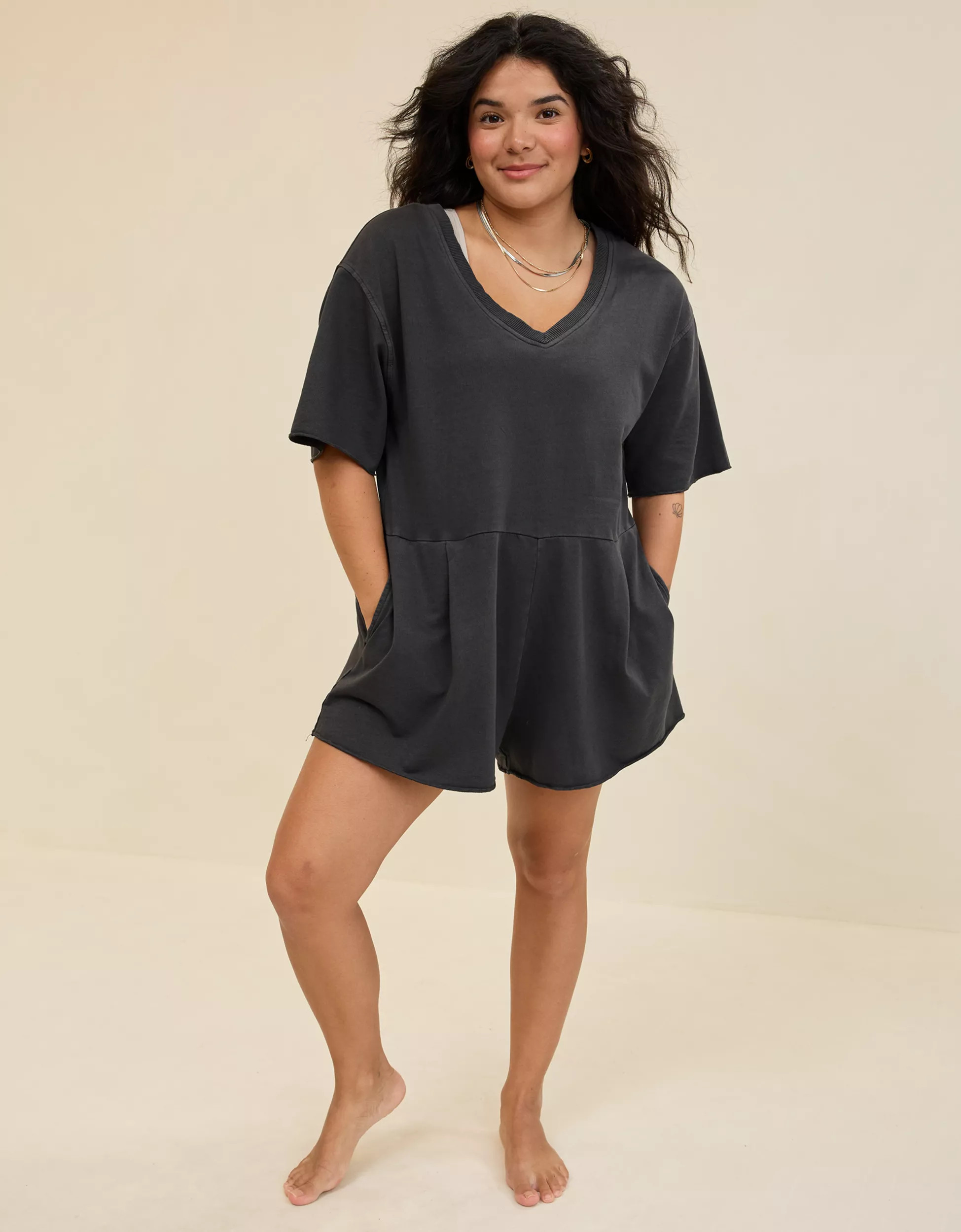 Aerie V-Neck Romper | Aerie