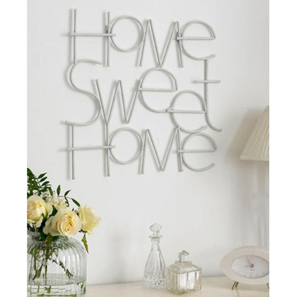17 in. x 25 in. "Sweet Home" by Graham and Brown Metal Wall Art | The Home Depot
