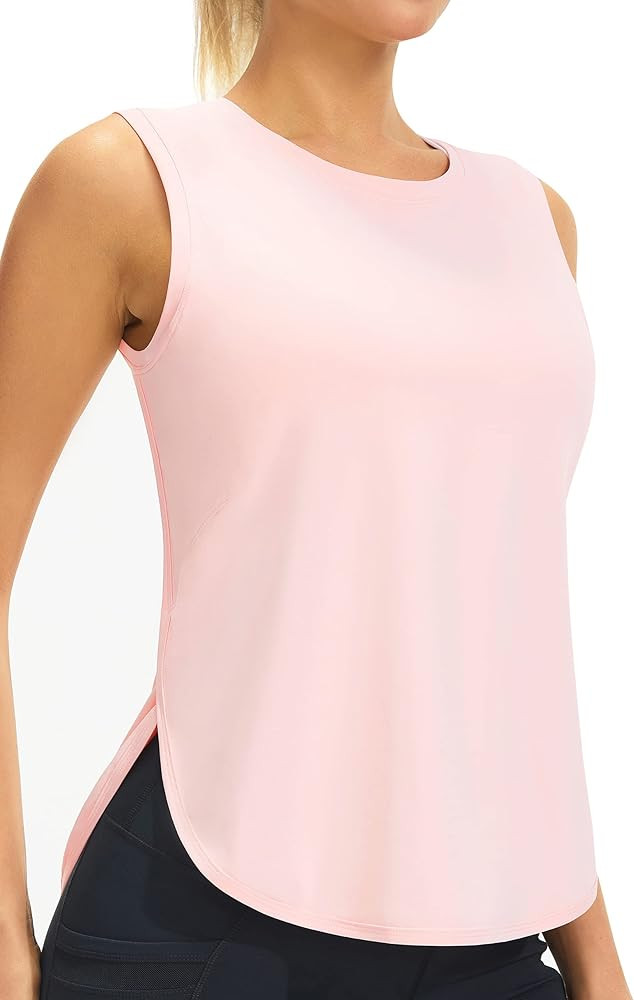 Ice Silk Workout Tank Tops for Women Cool-Dry Sleeveless Loose Fit Yoga Shirts Long Athletic Tops... | Amazon (US)