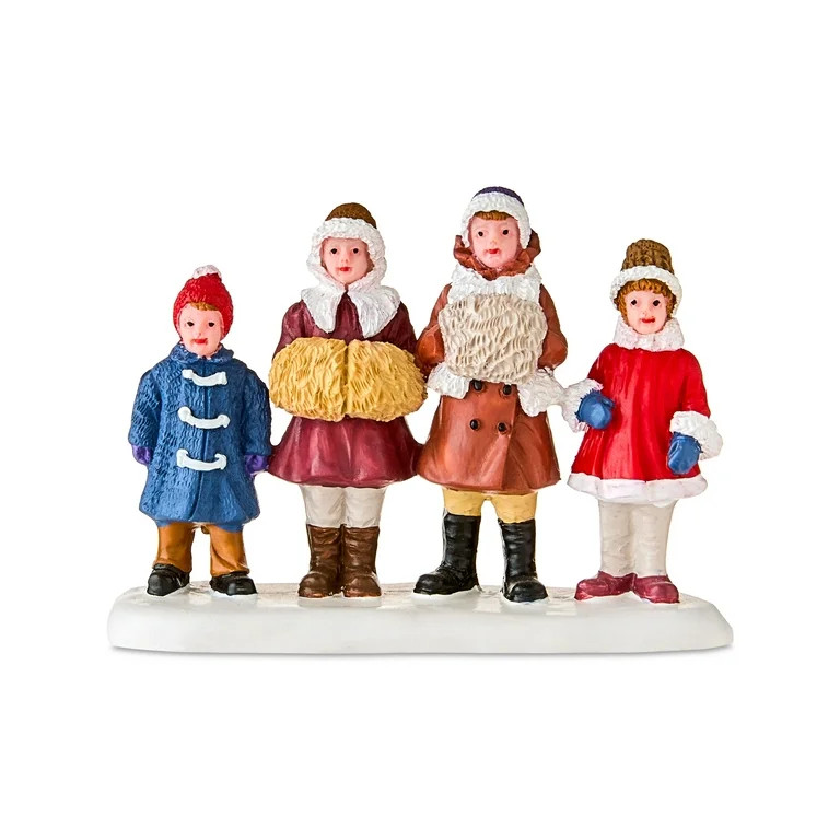 Joyful Carolers Christmas Village Decorative Figurine, Multicolor, 2.62", by Holiday Time | Walmart (US)