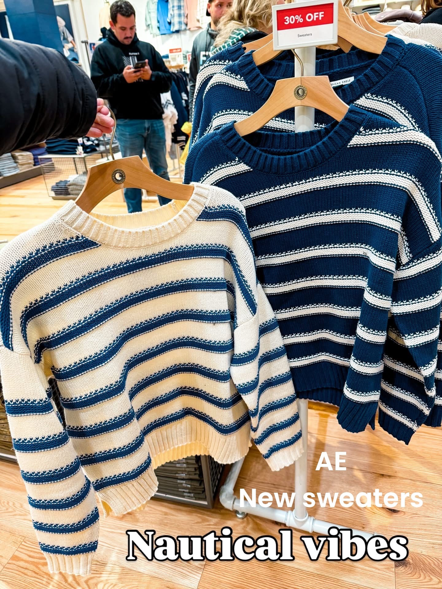 AE new sweaters! Nautical vibes 40% off 

#LTKFindsUnder50 #LTKFindsUnder100 #LTKSaleAlert