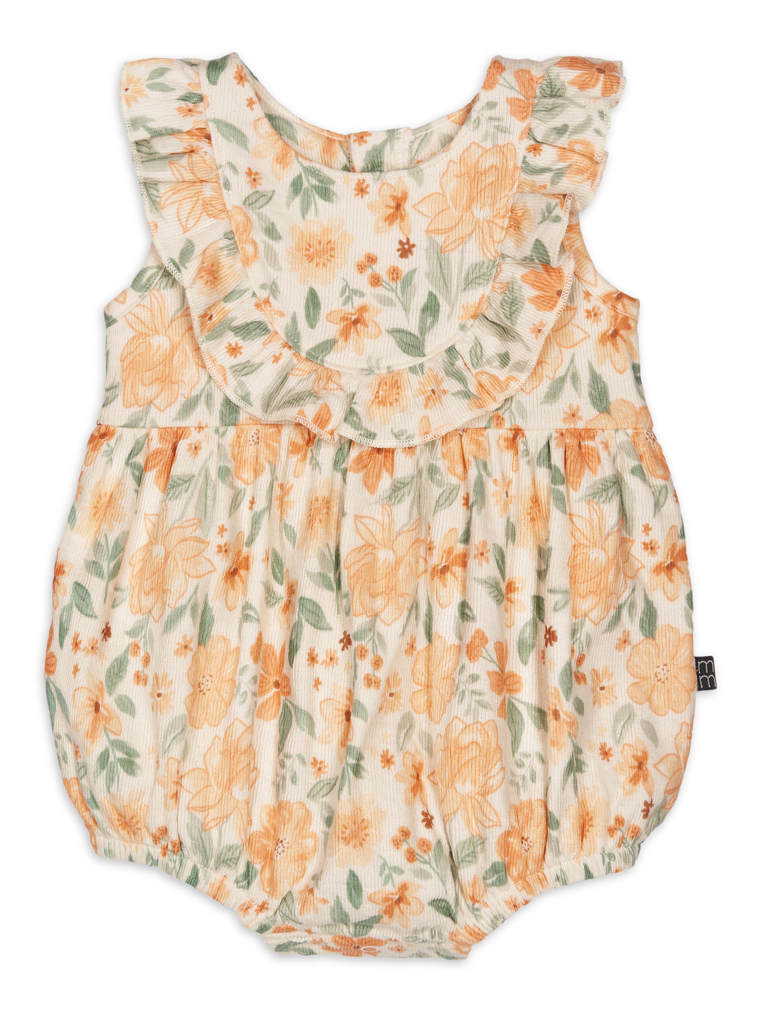 Modern Moments By Gerber Baby Girl Bubble Romper with Flutter Sleeves, Sizes 0/3 Months - 24 Mont... | Walmart (US)