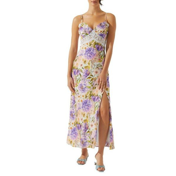 Women's ASTR The Label Ivanna Floral Lace Maxi Dress Medium Purple Multi Floral | Scheels Sports