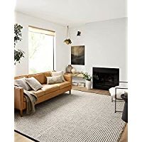 Angela Rose x Loloi Colton Collection CON-02 Ivory / Black, Contemporary 7'-6" x 9'-6" Area Rug | Amazon (US)