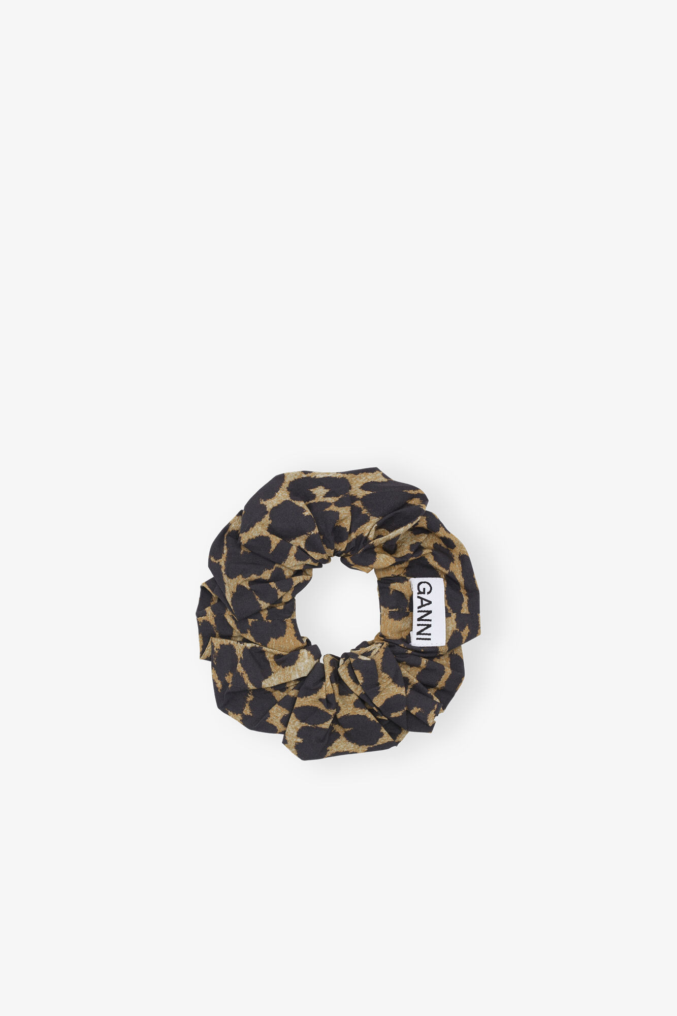 Leopard Cotton Scrunchie | Ganni