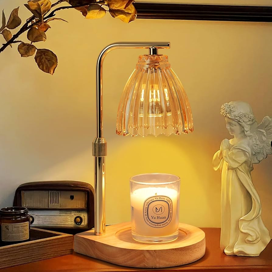 Candle Warmer Lamp, with Timer Dimmer Height Adjustable, Electric Candle Lamp Warmer with 2 Bulbs... | Amazon (US)