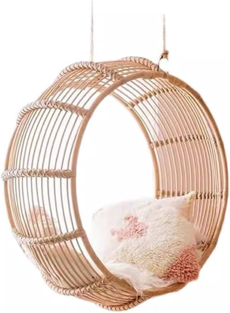 Wicker Chairs Outdoor Balcony Hanging Basket Rocking Chair Household Hanging Swing Hammock Indoor... | Amazon (US)