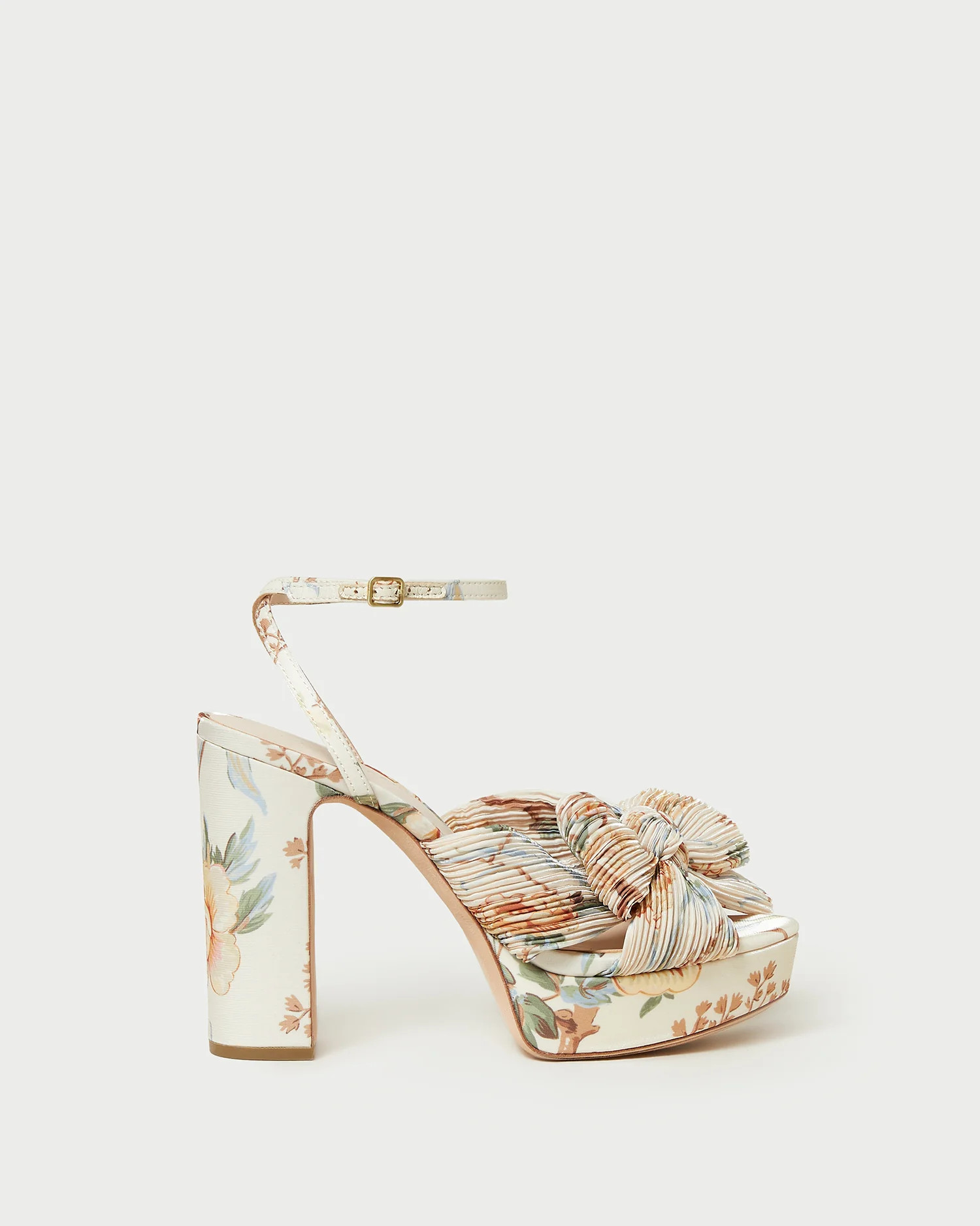 Natalia Cream Floral Bow Heel | Loeffler Randall