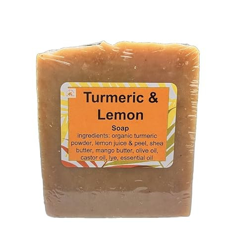Turmeric & Lemon All-Natural Soap - Brightening, Vitamin C, Gentle on Sensitive Skin, Rich Creamy Lather | Amazon (US)