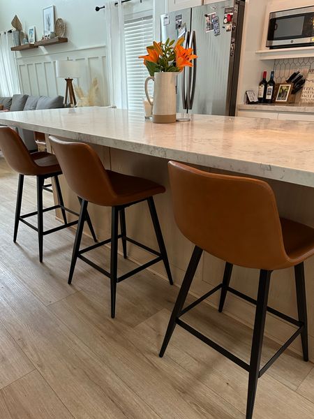 Amazon barstools! Kid friendly, mid century modern style, easy to wipe clean and great value  

#LTKhome #LTKSeasonal #LTKstyletip