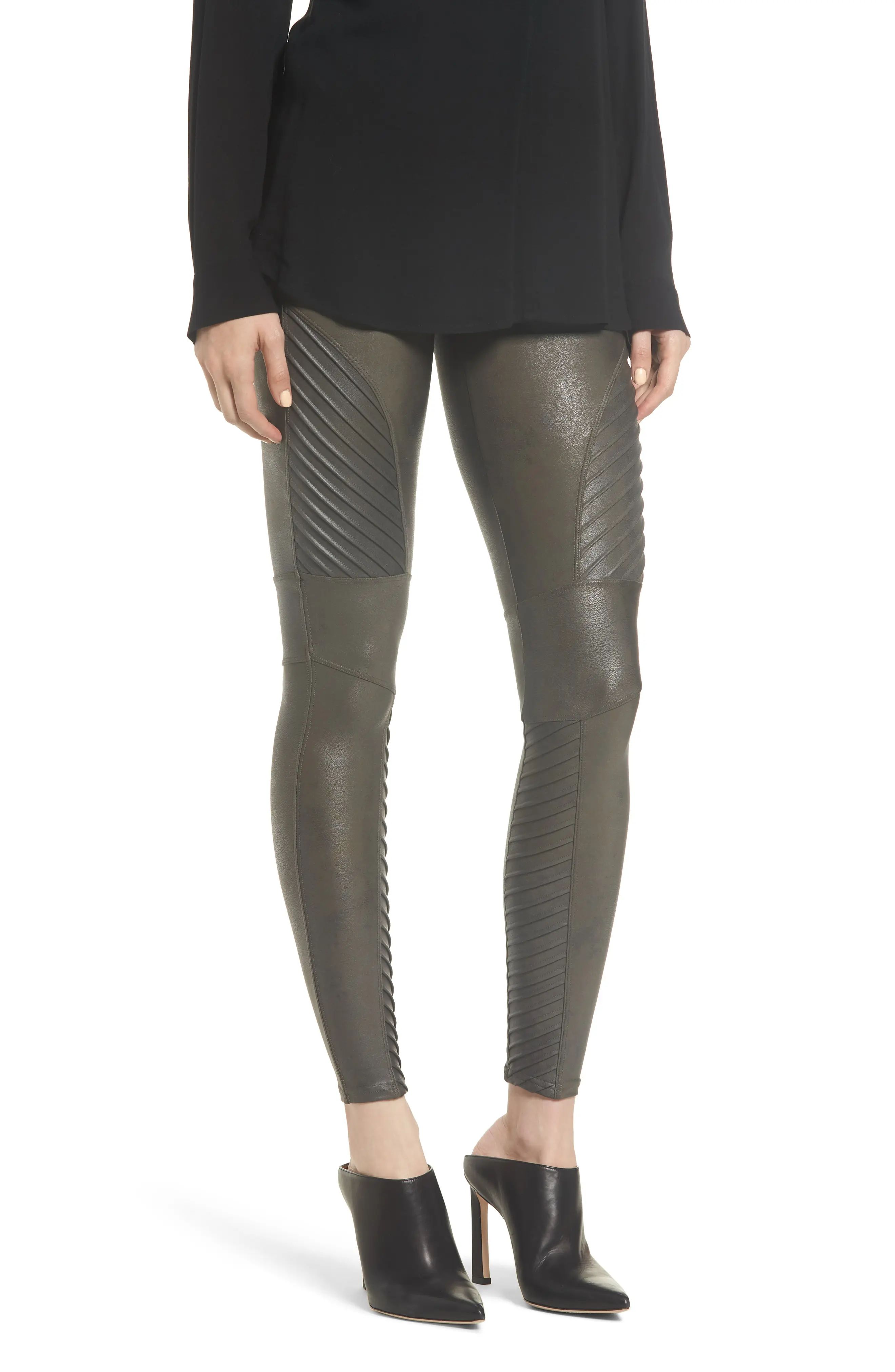 SPANX® Faux Leather Moto Leggings | Nordstrom