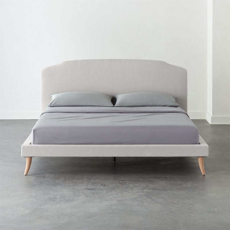 Edo Grey Linen King Bed | CB2 | CB2