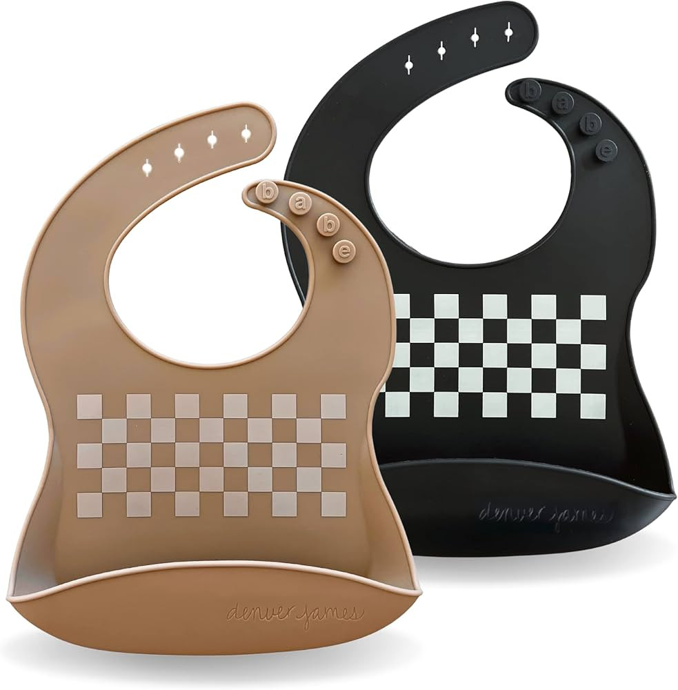 Denver James Silicone Feeding Bibs | Dishwasher Safe. Waterproof. Adjustable. | Amazon (US)