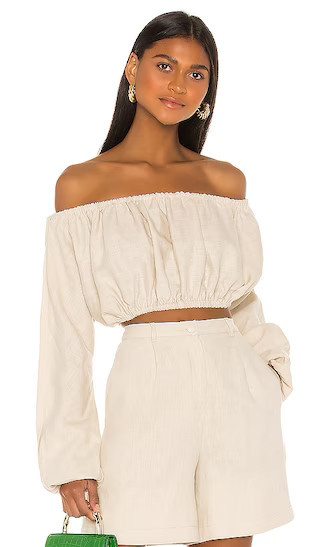 Anna Top in Sandstone Beige | Tan Top | Beige Top | Neutal Fashion | Short Set | Revolve Clothing (Global)
