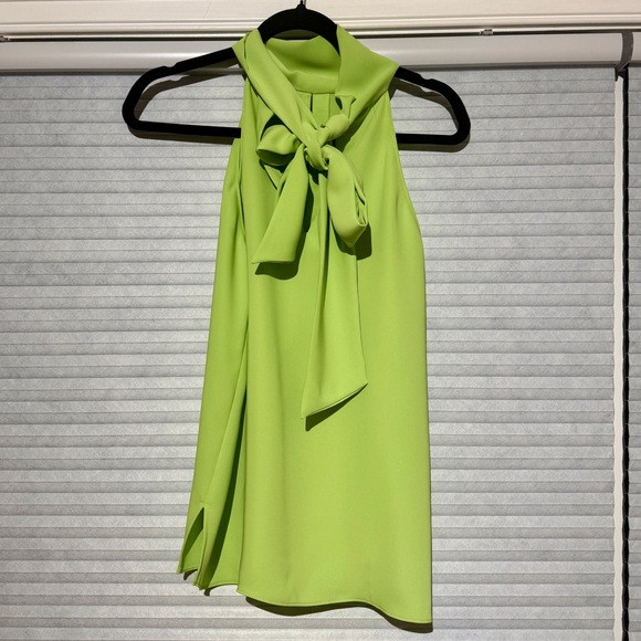 Mango Lime Green Halter Tie Top – Size US 6 / EUR M | Poshmark