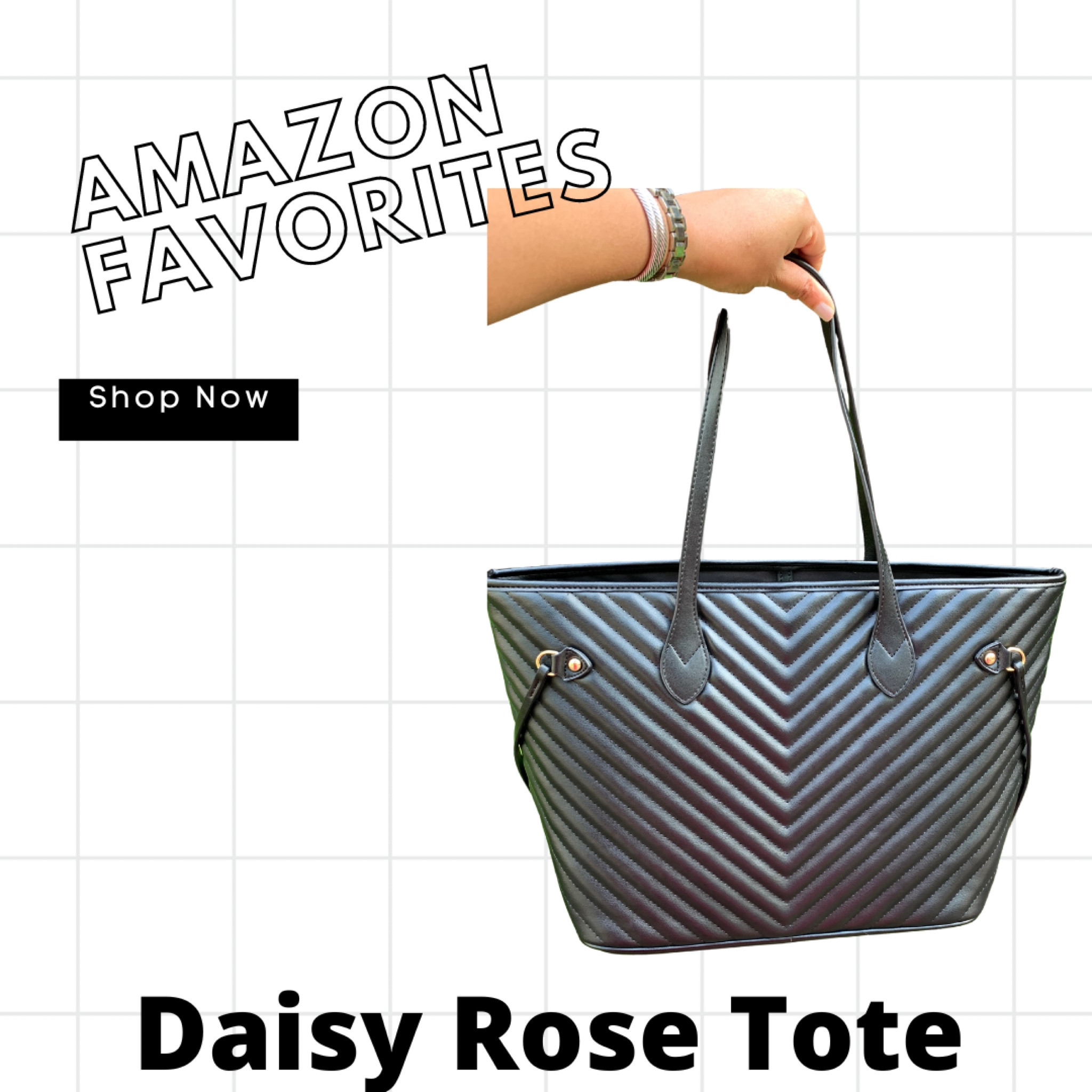  Daisy Rose Quilted Tote Shoulder Travel Bag & Matching Clutch  PU Vegan Leather - Beige : Clothing, Shoes & Jewelry