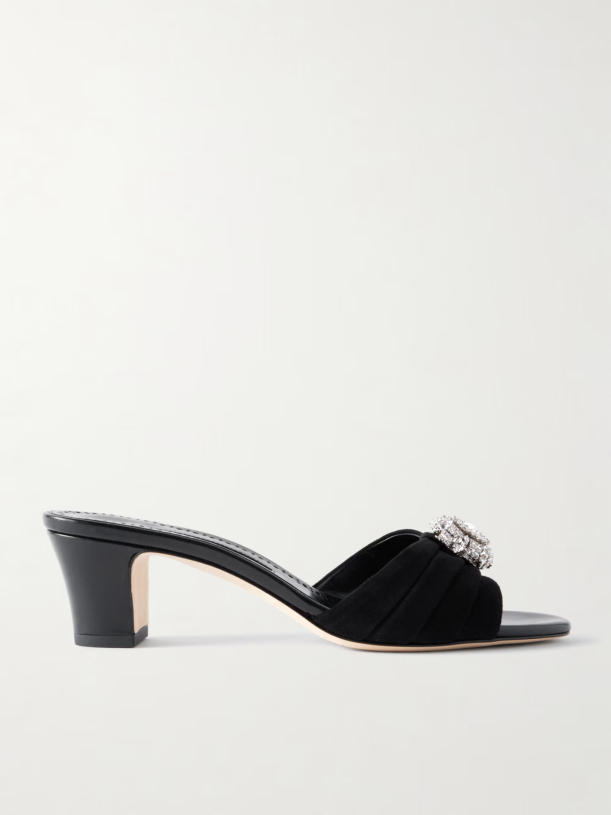 Ansalko 50 crystal-embellished suede mules | NET-A-PORTER (UK & EU)