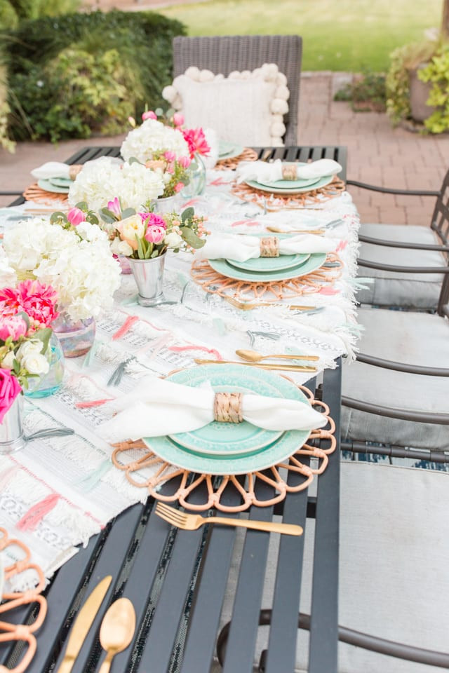 Effortless + chic = this layered table look 🌼
Tap to shop my Anthropologie-inspired outdoor dining setup!
#ltkhome #chichome #tablescapeideas #summerdecor #hostessstyle #homewithhollyj #shophollyjhome 

 #LTKfoodie #LTKSeasonal #LTKHome