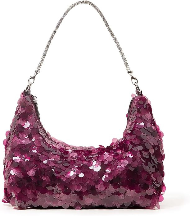 Women Sparkly Sequin Clutch Purse Bling Glitter Evening Handbag Shoulder Bag for Wedding Party Pr... | Amazon (US)