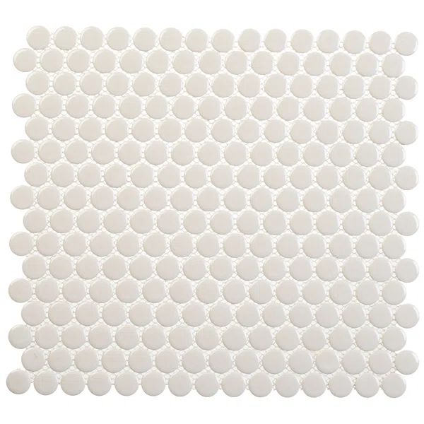 Stylish- Sweetpea 1" x 1" Straight Edge Porcelain Penny Round Mosaic Floor & Wall Tile | Wayfair North America
