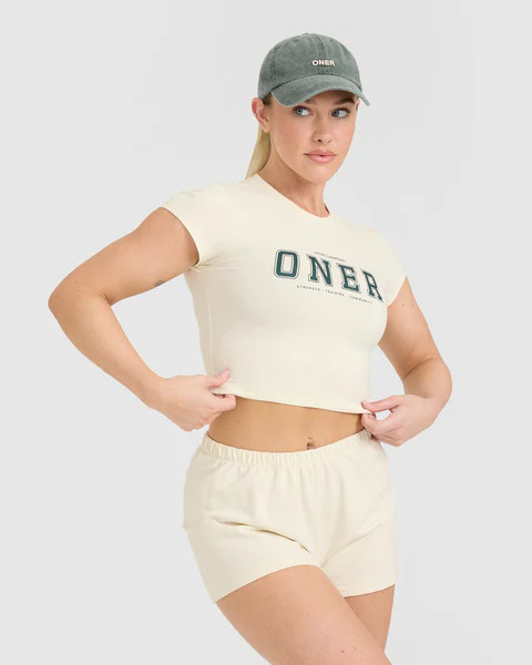 Cotton Baby T-Shirt with Printed Logo 
 Off White | Oner Active (UK / US)