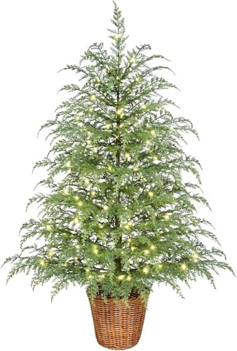 My Texas House Christmas Tree,2/3 Feet Plant Fertilizer Indoor Potted Plants,Cypress Christmas Tree with Lights for Office Apartment Entryway Indoor Use (24in) | Amazon (US)