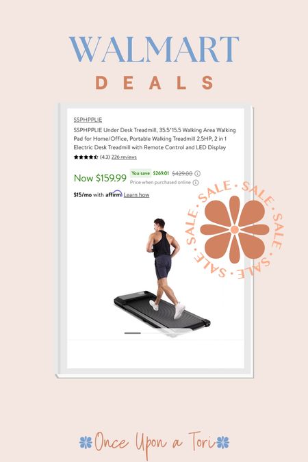 WALMART SALE: a great price for a office treadmill. Use this under your desk while you work from home! 

#LTKfitness #LTKsalealert #LTKSale
