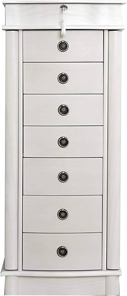 Alveare Home North Jewelry Armoire, WHITE | Amazon (US)