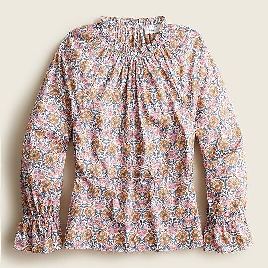 Tie-waist top in Liberty® honeysuckle floral | J.Crew US