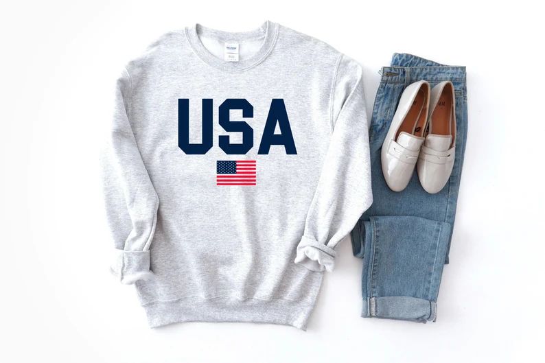 4th of july sweatshirt, USA shirt, womens 4th of july, america shirt, 4th of july, patriotic shir... | Etsy (US)