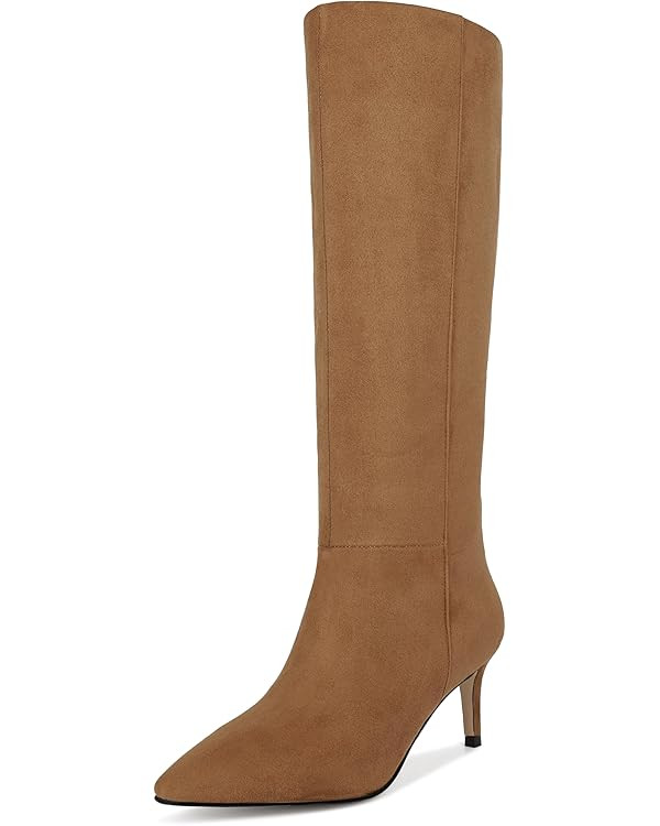 wetkiss Knee High Boots for Women, with Kitten Heel and Pointed Toe Design, Classic and Sexy | Amazon (US)