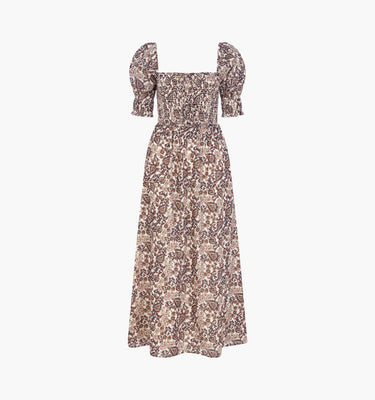 The Malene Nap Dress -  Chedworth Paisley Brown Chedworth Paisley Brown / XS | Hill House Home US