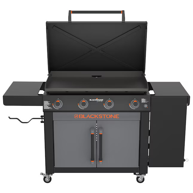 Blackstone 36" Culinary Omnivore Griddle with Side Table 4 -Burner Liquid propane Flat Top Grill | Lowe's