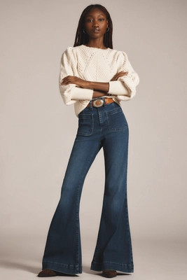Maeve High-Rise Mega-Flare Jeans | Anthropologie (US)