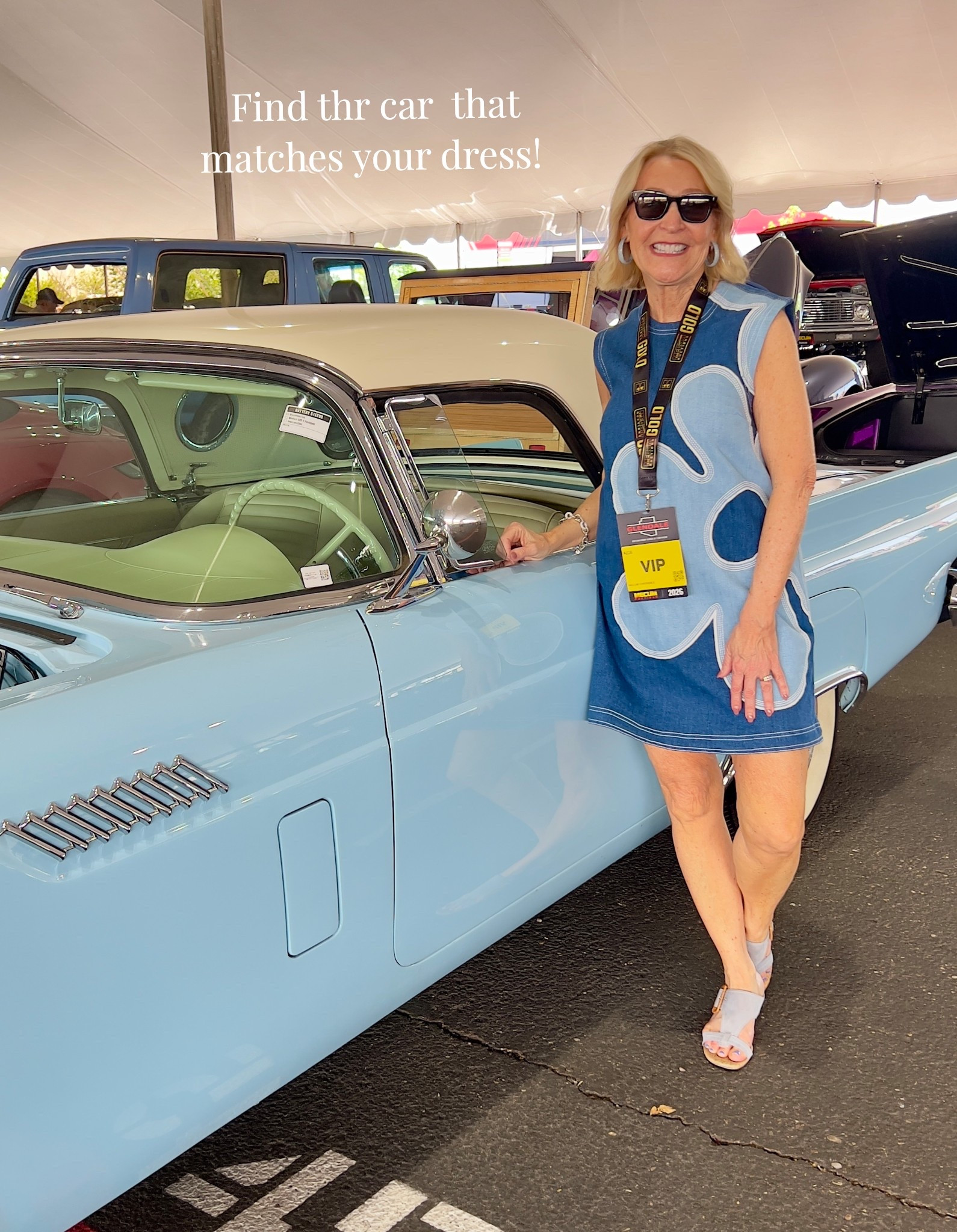 First buy the cutest demin dress & 
then find a car to match! 

#LTKootd #LTKOver40 #LTKdayinmylife