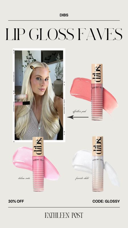 Dibs Lip Gloss Faves - Get 30% off with code: GLOSSY 💋

#kathleenpost #dibsbeauty #lipgloss #makeupfaves 

#LTKSaleAlert #LTKBeauty