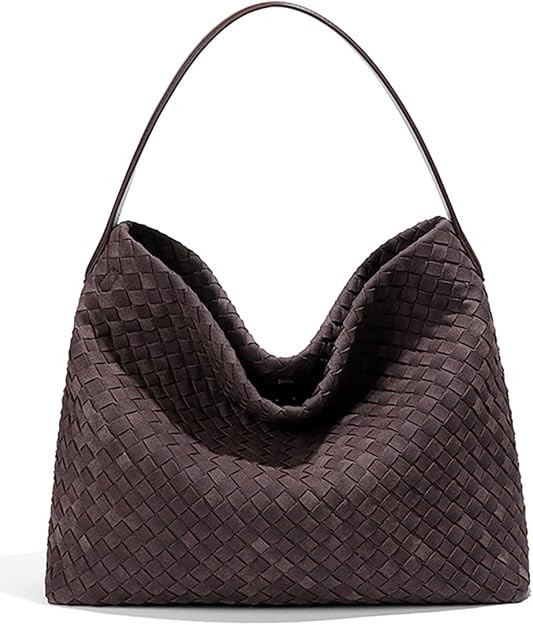 Women’s Trendy Suede Woven Tote Bag Shoulder Bags For Women Fall Winter Hobo Purse Work Purses ... | Amazon (US)