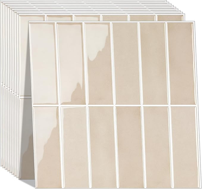 Peel and Stick Tile，New Upgrade Thicker Design Self Adhesive 12" x 12" Large Premium Peel and S... | Amazon (US)