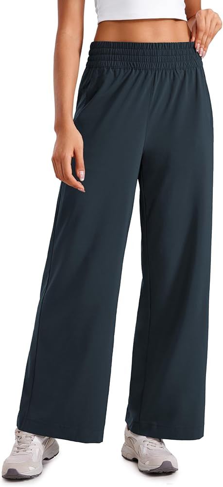 CRZ YOGA Lightweight Wide Leg Pants for Women 30" High Waisted Casual Lounge Travel Work Sweatpan... | Amazon (US)
