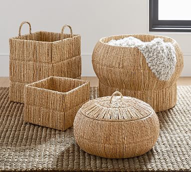 Malibu Basket, Drum Basket - 17.5"H | Pottery Barn (US)
