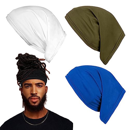 Leeven 4 Pieces Unisex Dreadlock Bands Tubes Elastic Braids Cap Long Hair Dreadlocks Band Wide Headbands for Men and Women Athletic Moisture Wicking Headwear for Sports Workout Yoga Multi Function for | Amazon (US)