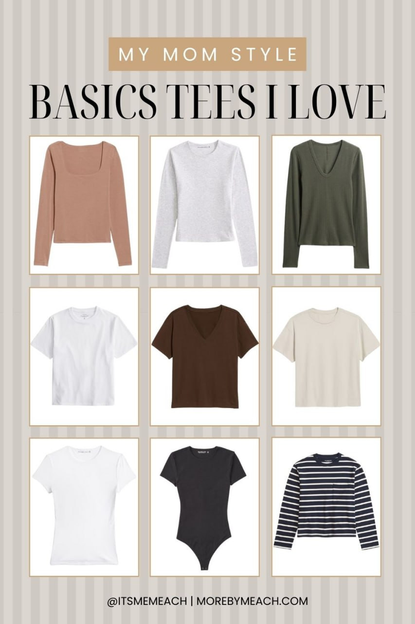 These are the basic tees I reach for over and over again. Soft, flattering, and easy to style with jeans, leggings, or layered under jackets and cardigans. Perfect for busy mom days, school drop-offs, errands, or just staying comfortable while still feeling put together. 

 #LTKGiftGuide #LTKootd #LTKmomlife