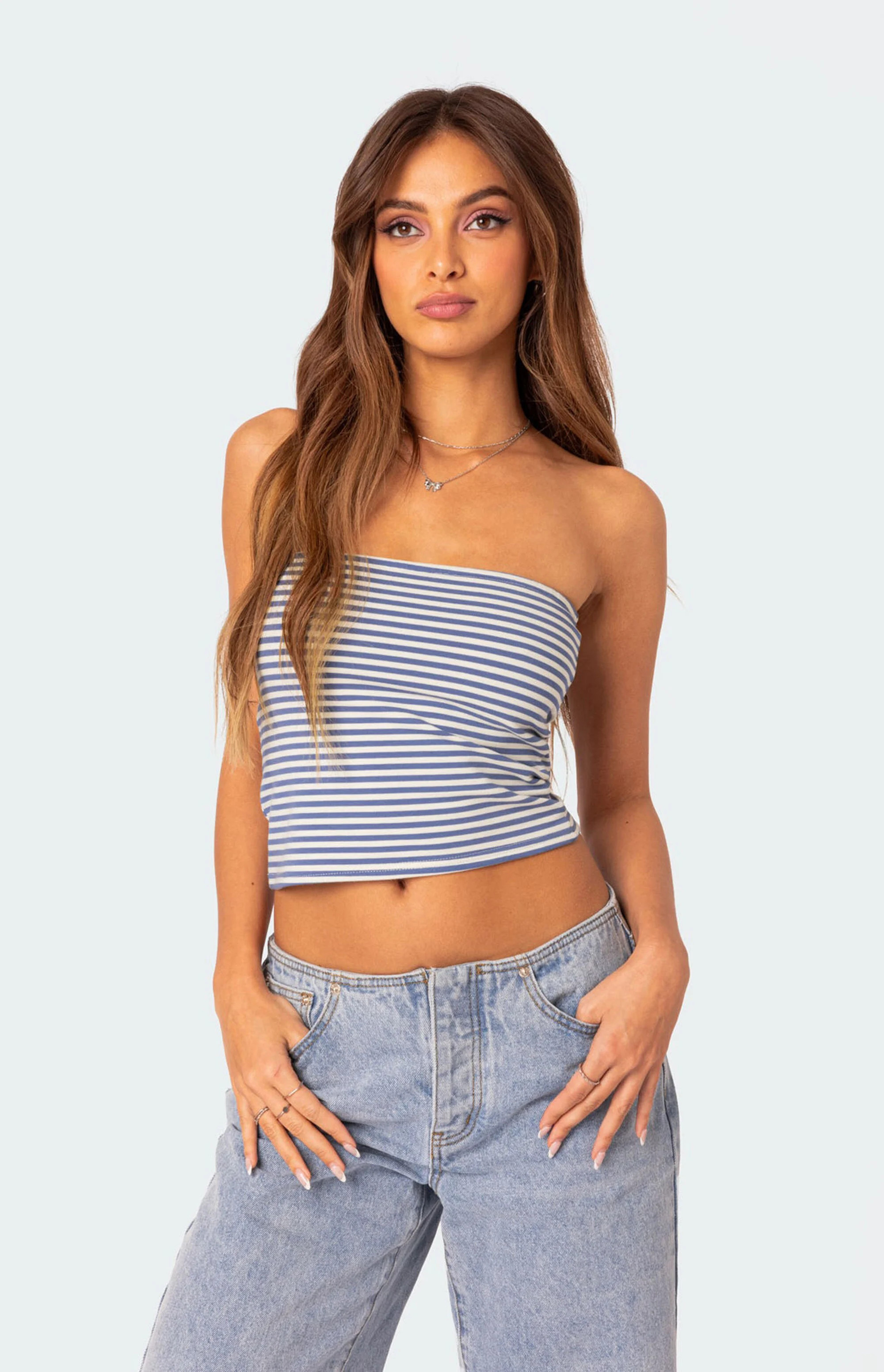 Edikted Lilah Striped Tube Top | PacSun