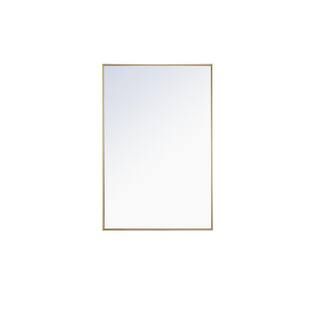 Large Rectangle Brass Modern Mirror (42 in. H x 28 in. W)-WM8156Brass - The Home Depot | The Home Depot