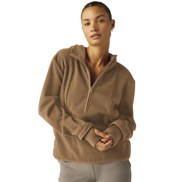 Women's Beyond Yoga Urban Explorer Long Sleeve 1/2 Zip Large Deep Tan | Scheels Sports