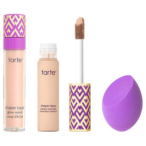 tarte 3-piece Shape Tape Concealer, Glow Wand, and Sponge Set - 22634525 | HSN | HSN