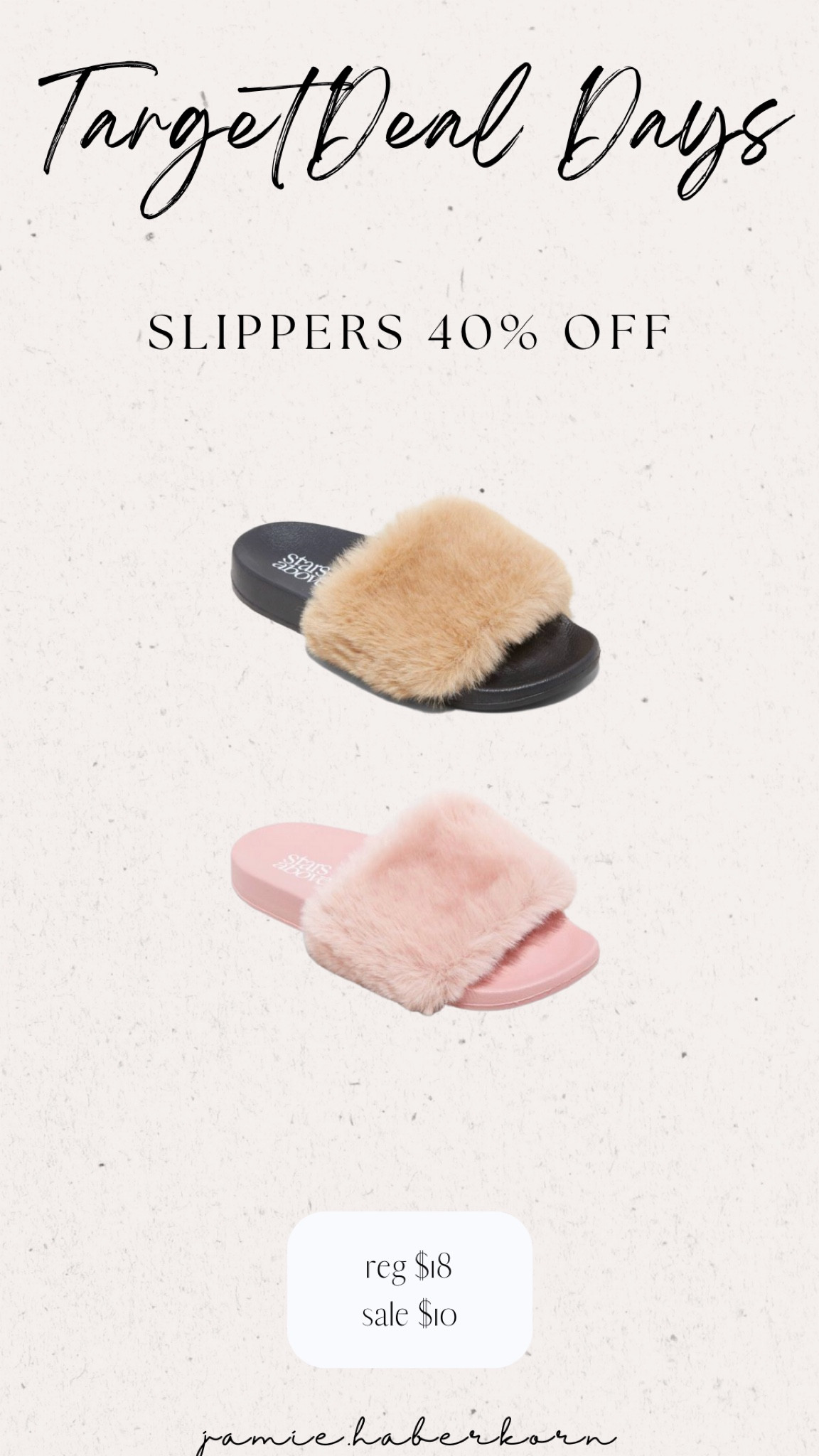 Target Deal Days - slippers 40% off


#targetdealdays #slippers #sale #targetsale #dealdays

#LTKsalealert #LTKstyletip #LTKshoecrush