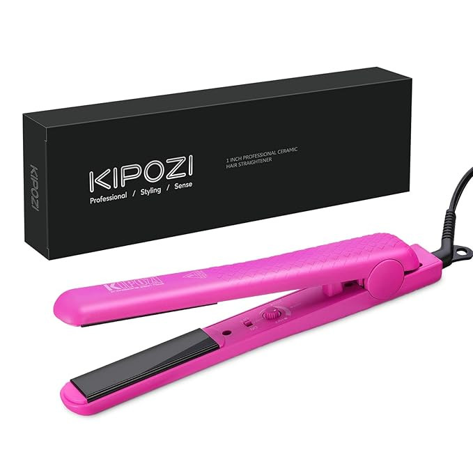 KIPOZI 1 Inch Hair Straightener Ceramic Flat Iron for Hair with Adjustable Temp Straightens and C... | Amazon (US)
