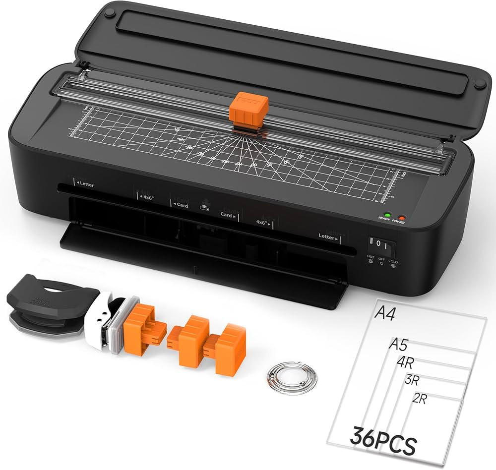 Laminator Machine, 11 in 1 Laminating Never Jam Technology with 36 Laminating Sheets, 9 Inch Ther... | Amazon (US)