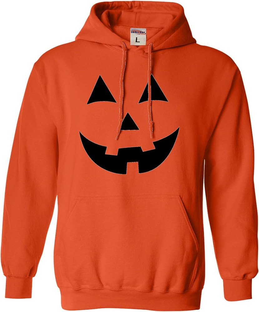 Go All Out Jack O Lantern Pumpkin Face Halloween Funny Mens Women Youth Sweatshirt Hoodie | Amazon (US)